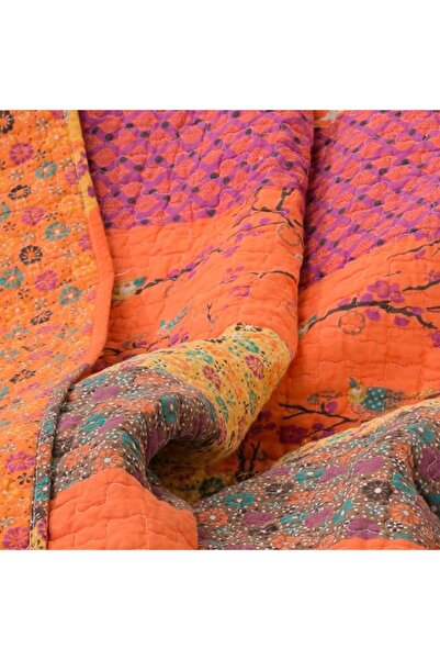 Lush Decor Royal Empire Reversible Cotton Throw Blanket, 50" W x 60" L, Peaco...