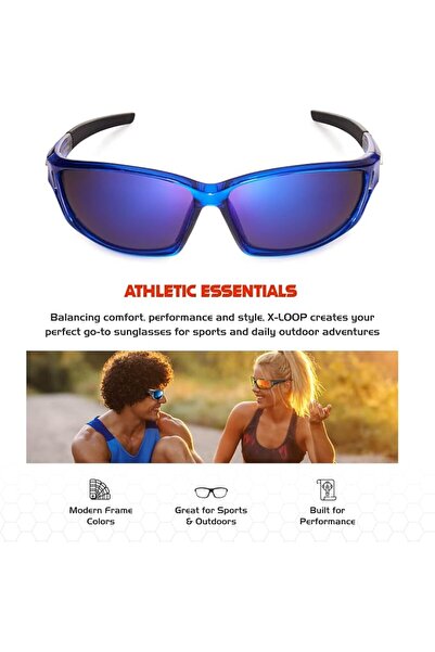 GENERAL X LOOP mens Polarized Wrap Around Sport Sunglasses X Loop Men's Polar...