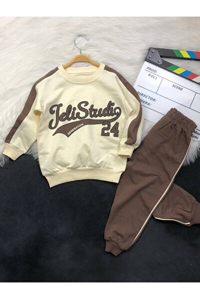 FURKYY Boy's Jelistudio Printed Long Sleeve Tracksuit Set 2-Piece Set