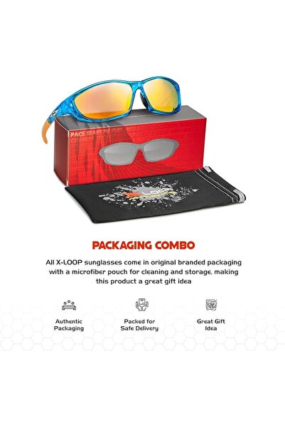 GENERAL X LOOP mens Polarized Wrap Around Sport Sunglasses X Loop Men's Polar...