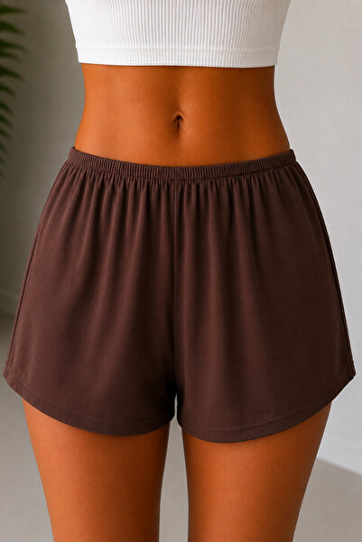 SEVENLINE Women's Elastic Waist Basic Comfortable Cut Mini Home Shorts Daily ...