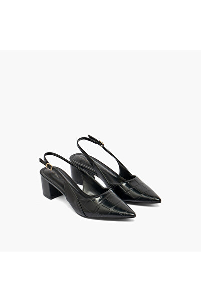 Flora Bella by Shoexpress Women Textured Block Heel Pumps