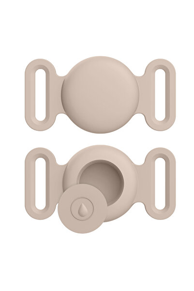 Choice6 S Milk tea Silicone Cover For Airtag Case Dog Cat Collar GPS Finder C...