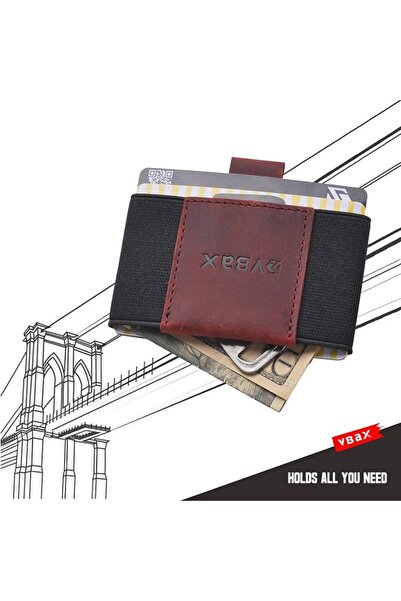 GENERAL Elastic Slim Wallet - Small Minimalists Slim Front Pocket Holder for ...