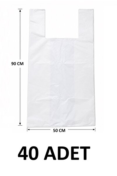 MTKardeşler 40 Pieces of 50X90 cm Thick Durable White Bags, Goods Transport B...