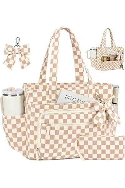 BTOOP Laptop Tote Bag for Women Work 15.6 inch Canvas Shoulder Bags Computer ...