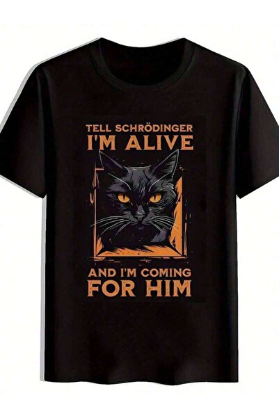 25W Tee Halloween Party Novelty Orange-Eyed Black Apparel Funny Wear Humorous...