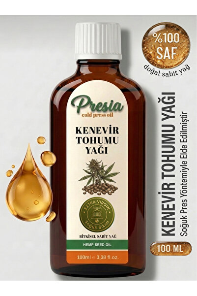 %100 Saf Soğuk Sıkım Kenevir Tohumu Yağı 100 ml - Doğal Bitkisel Yağ⁠