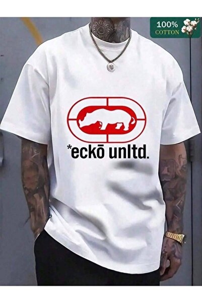 KYMC07 ملابس عصرية: تي شيرت بنمط Ecko Unltd، قطن نقي، أكمام قصيرة، تصميم مريح...