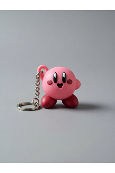 Genel Markalar Nintendo Kirby Anahtarlık - Retro Game Kirby Keychain Charm