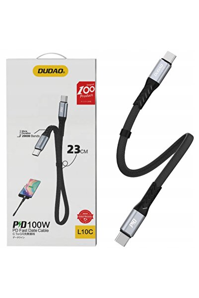 DUDAO Cablu USB-C la USB-C 5A 100W pentru telefoane 0.23M cu încărcare rapidă