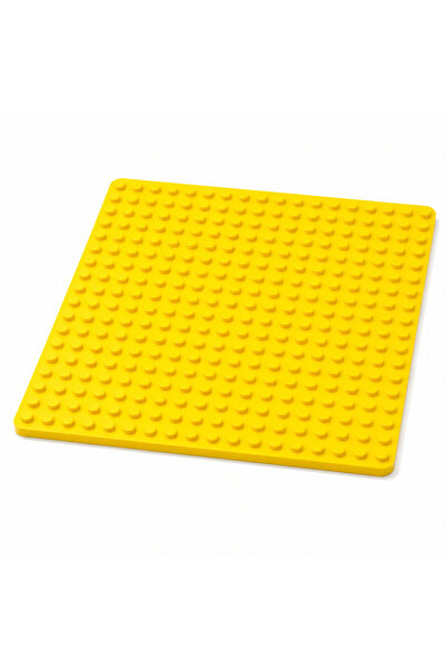 HAPPENS Dublo Large Block Game Yellow Floor Plate 25X25 cm Building Block Base