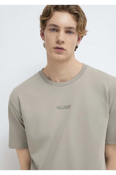 Mavi M0613348 Jeans Printed T-Shirt Men's T-Shirt Beige
