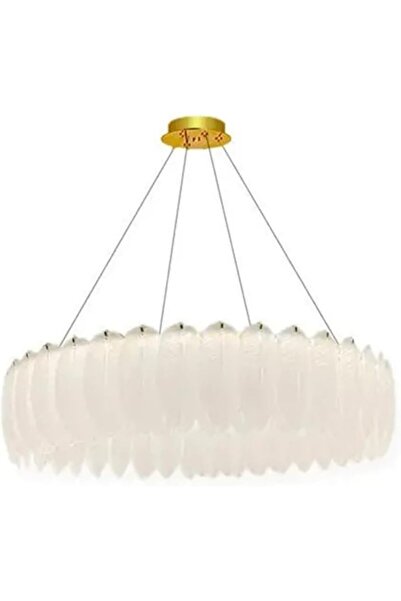 trandafi led Candelabru de tavan de lux cu pene, pentru sufragerie, living, m...