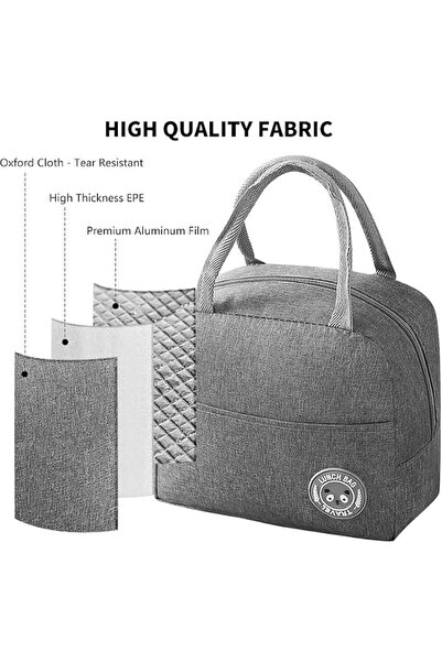 GENERAL Insulated Lunch Bag, Portable Multi-Layer Reusable Cooler Lunch Tote ...