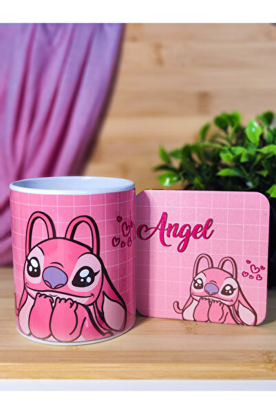 kuttuushop Angel Büyük Bardak Kahve Çay Fincanı ve Bardak Altı