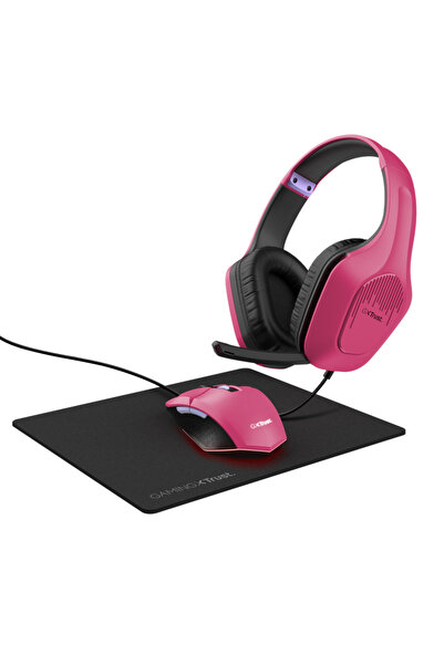 Trust Kit gaming GXT790 TRIDOX 3în1 roz