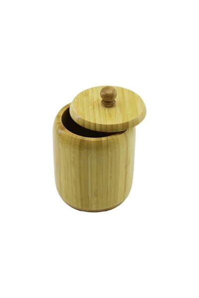 Tivoa No-10 wood - bamboo sugar bowl with lid diameter: 9cm depth: 10.5cm