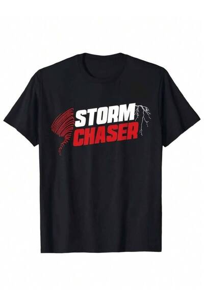 KYMC07 Men'S Storm Chaser T-Shirt, Relaxed Fit Tornado Scale EF Red White Wea...