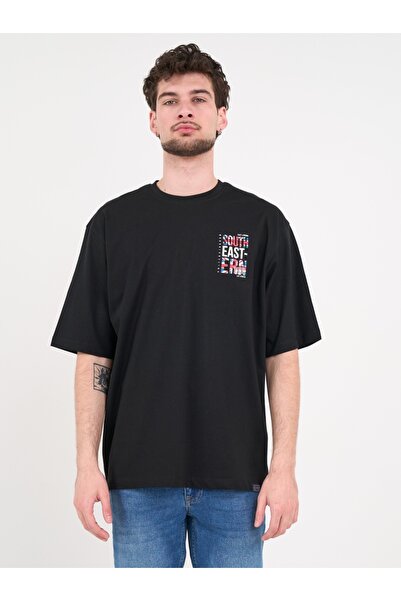 Lee Cooper - Tricou barbat cu maneca scurta si imprimeu grafic