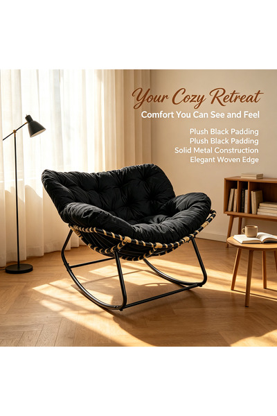 Topone1Topone1 Indoor/outdoor rocking chair, comfortable egg-shaped lounge ch...