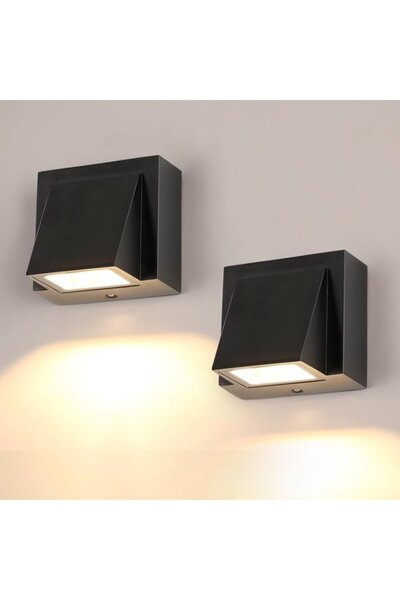 STARSTAR 2-Pack Outdoor LED Wall Lights IP65 Waterproof 5W 3000K Warm White A...
