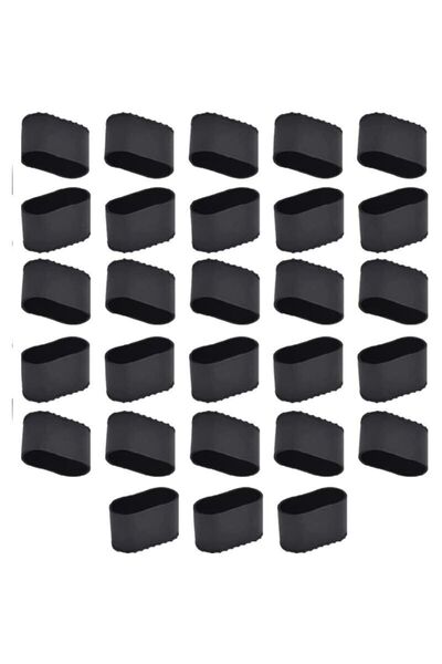 STARSTAR 28-piece chair leg set: rectangular chair legs, oval chair leg prote...