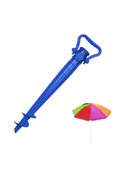 Morvena Picks Suport pentru umbrelă de plajă sau sol albastru din cinci piese...