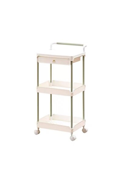 Generic Brand 3-layer rolling storage trolley with large countertops, mobile ...