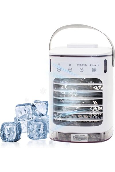 STARSTAR Portable mini air cooler, 4 wind speeds and 7-color LED lighting, la...