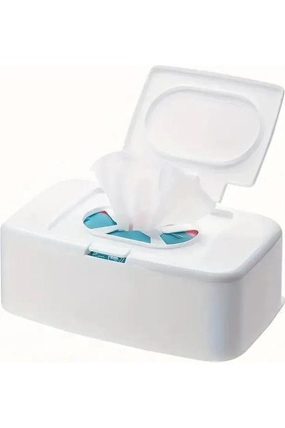 STARSTAR 2-Pack White Wet Wipes Holder – Desktop Tissue Box, Car Tissue Stora...