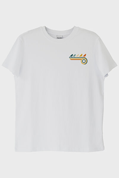 lofux Retro Birds White T-Shirt