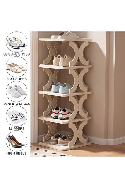 YESMAX Shelf Shoe Rack Small Shoe Cabinet Home Use Simple Dormitory Narrow Do...