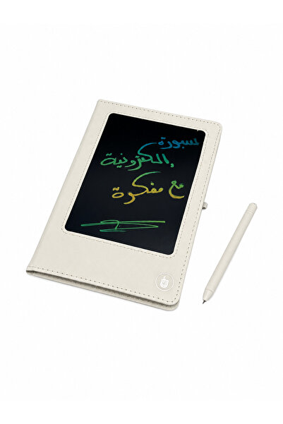 Generic Brand مفكرة ذكية 2 في 1 بشاشة كتابة LCD ودفتر أوراق مع غلاف جلدي فاخر...