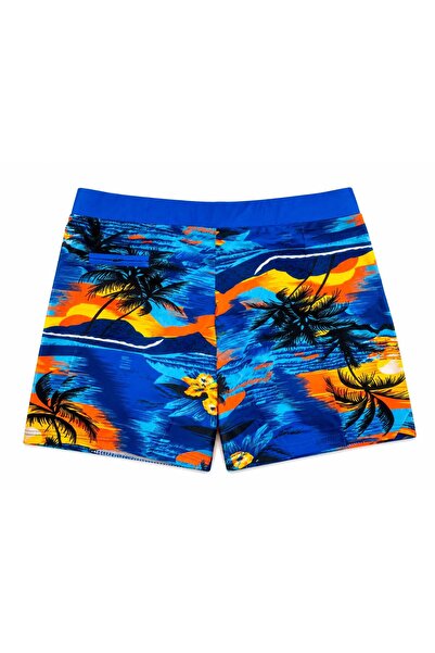 FEATHERLAND Swim shorts for men,Men’s Tropical Print Swim Shorts with Elastic...