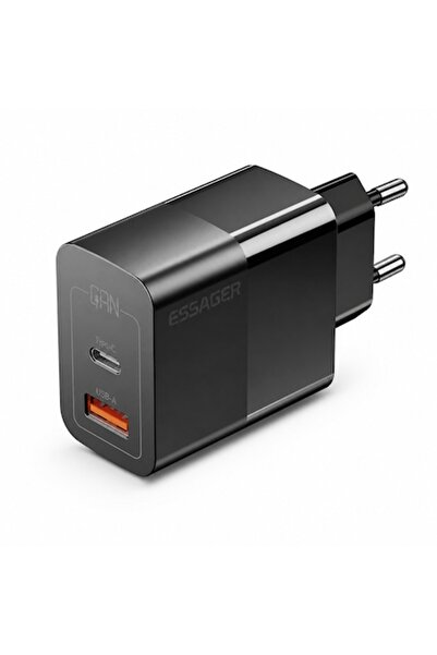 essager Încărcător de rețea GaN de 33W, USB-C + USB-A, Încărcare rapidă, Powe...