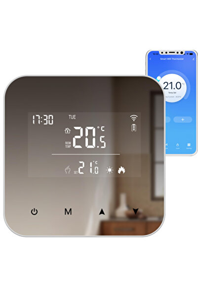 Dotail Smart Thermostat for Boilers, Wi-Fi, 2-wire dry contact, touchscreen, ...
