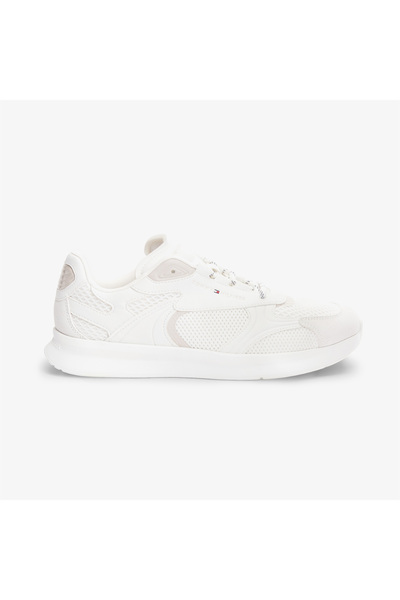 Tommy Hilfiger Lightweight Runner Monocolor Erkek Bej Spor Ayakkabı