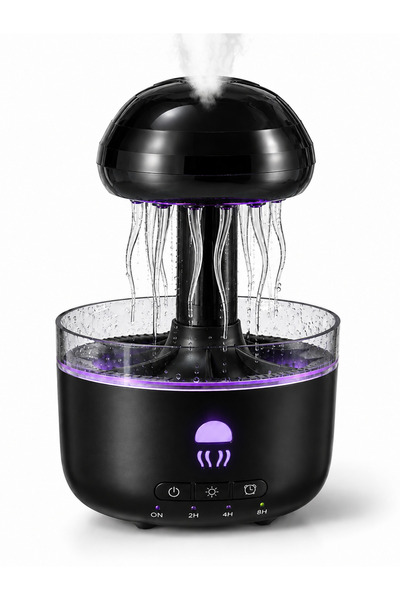 Generic Brand USB Running Jellyfish Air Humidifier Silent Steam Machine with 7 Colors Rgb Lighting