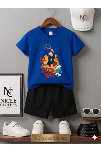 Leto Lykia Summer Children's T-Shirt Shorts Unisex (Gargamel Printed)