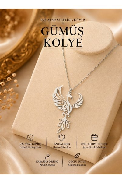 bigakan Anka Kuşu 925 Ayar Gümüş Kolye 🐦‍🔥 Özel Tasarım Zarafet ve Yeniden ...