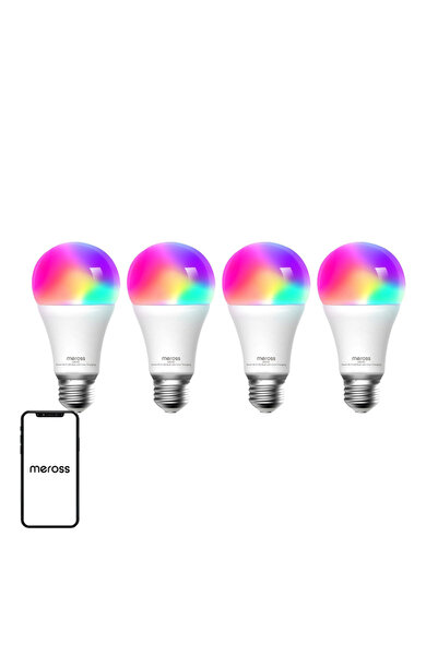 MEROSS Bec LED inteligent Msl120 Wifi pentru Homekit, 4 bucăți