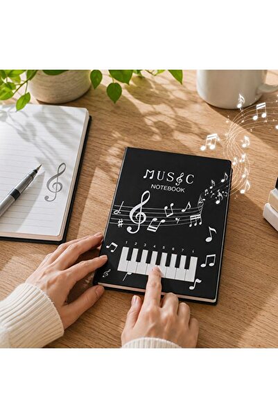 OEM Caiet muzical A5 elegant pentru pian - 70 de pagini