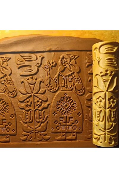 Enbceramic 15 CM DOKU RULOSU DESEN OKLAVASI SERAMİK POLİMER KİL MERDANE
