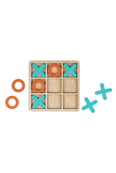 CATIANO Joc Inteligenta din Lemn Tic Tac Toe 12,5x12,5cm - 10 piese