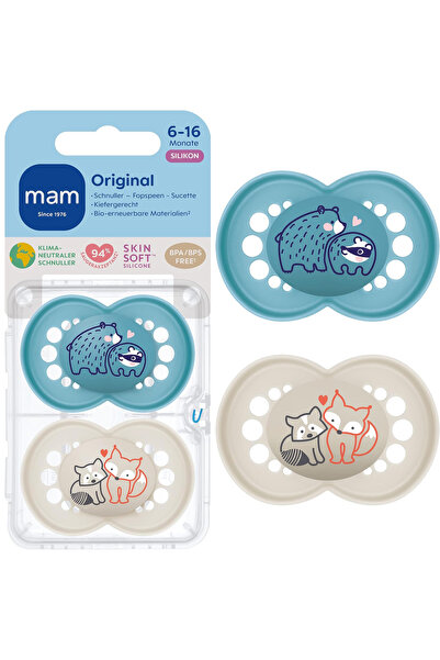 MAM baby Set de 2 suzete ortodontice Mam Baby, Original Planet Love, 6-18 lun...