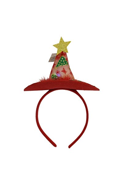 Rao Headband/circle Christmas Hat Type, Red Color with Led, Standard Size,