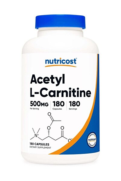 Nutricost Acetyl L-Carnitine 500Mg Non gmo Gluten free - 180 Capsules