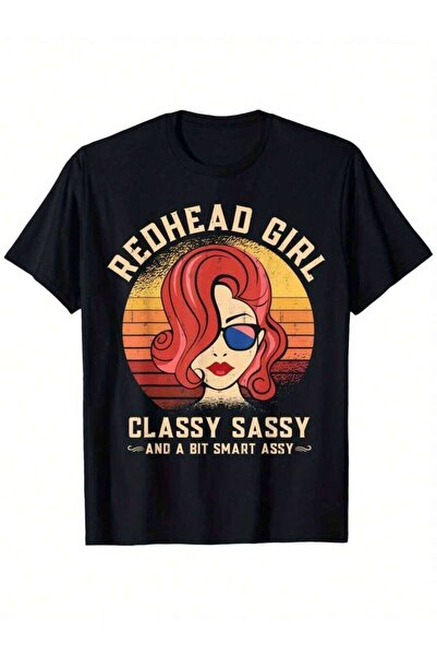 NOURAM تي شيرت Red Hair Funny Redhead مناسب للجنسين برقبة دائرية وأكمام قصيرة...