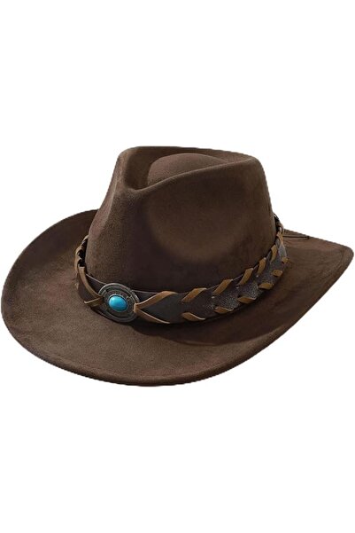 STARSTAR Cowboy hat, unisex cowboy hat, wide-brimmed felt hat, Western-style ...
